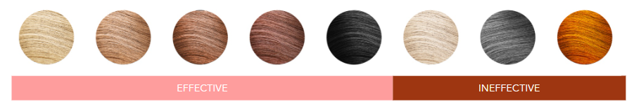 Samples of 8 different hair colors